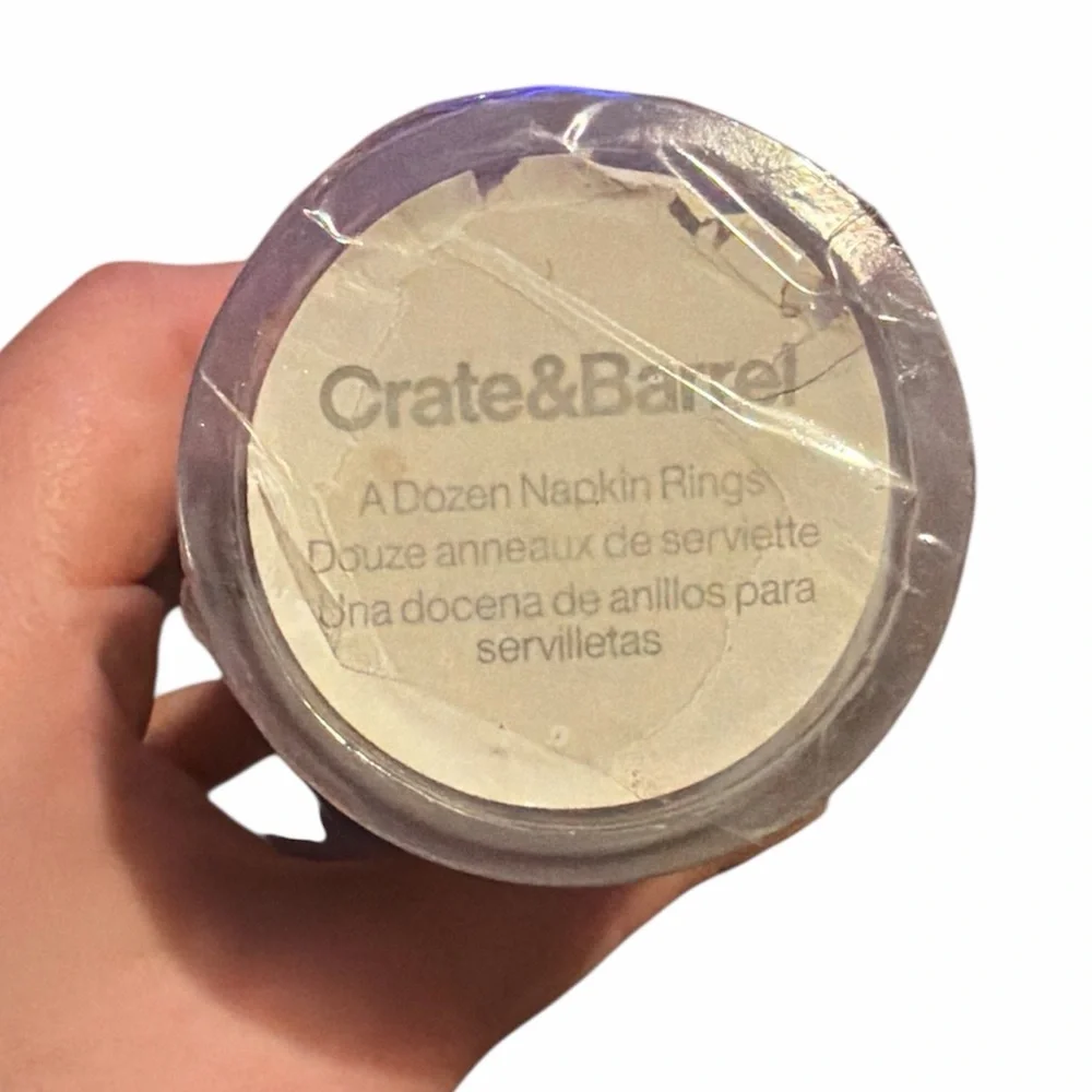 Crate&Barrel A Dozen Napkin Ring Set